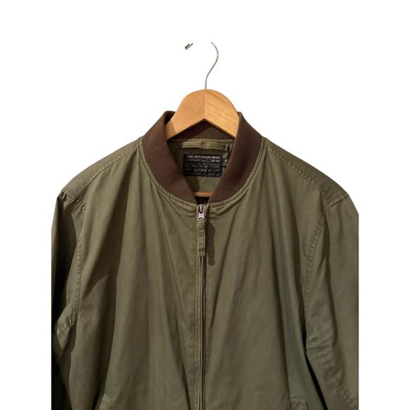J Crew Everyday Bomber Jacket Olive Green M - Picture 2 of 5